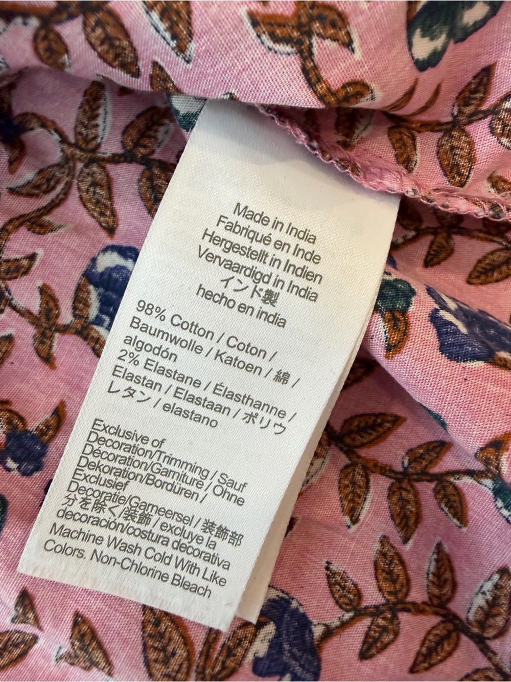 J. Crew Pink Floral Smocked Ruffle Sleeves Cotton Dress - Picture 5 of 7